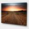 Designart - Landscape With A Field Full of Hay Bales At Sunset - Farmhouse Canvas Wall Art Print